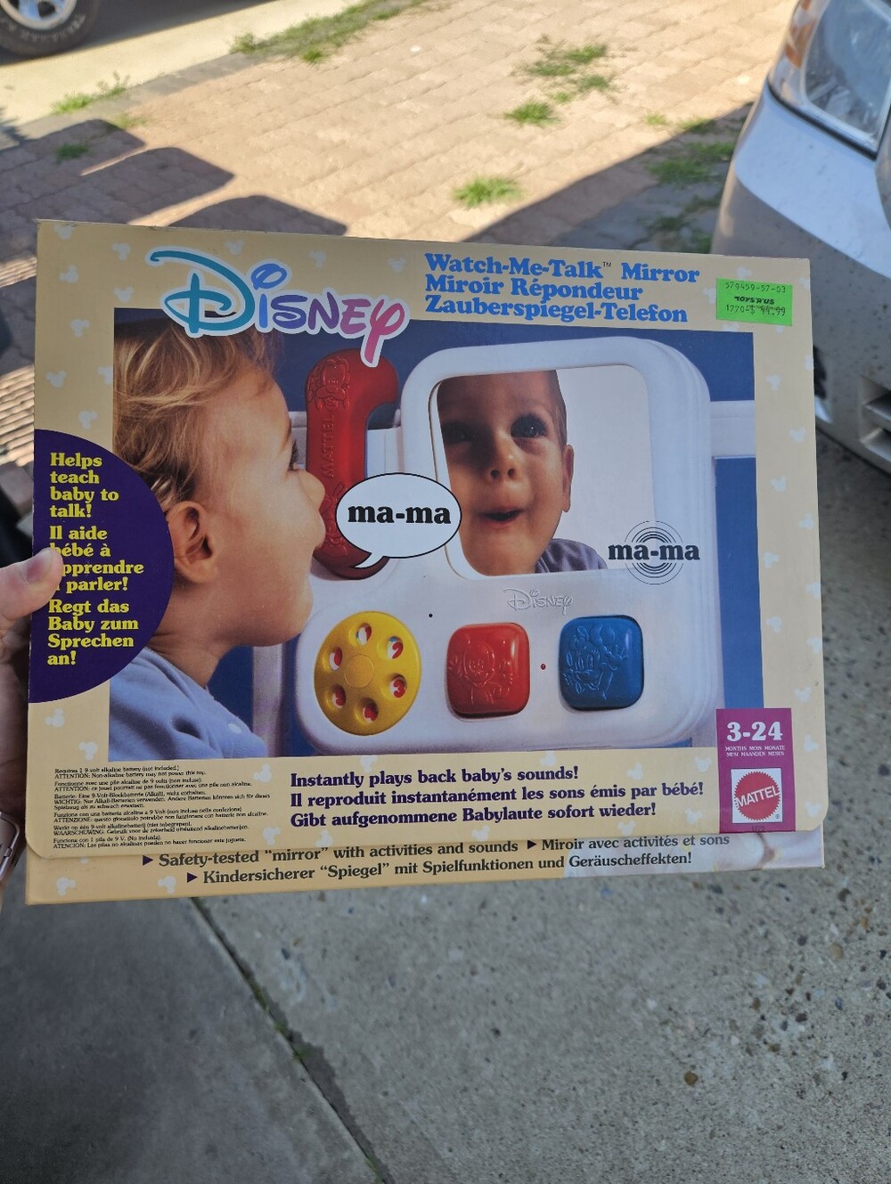 NEW VTG 1991 Disney Baby Watch-Me-Talk Mirror